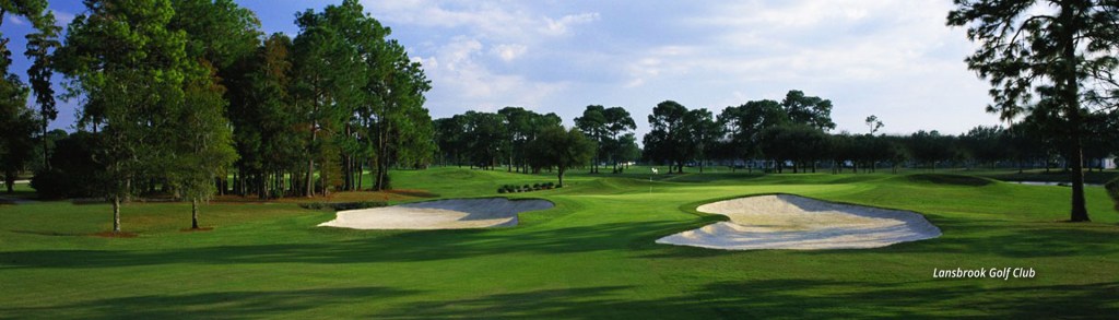 Lansbrook Golf Club fairway with sand trap